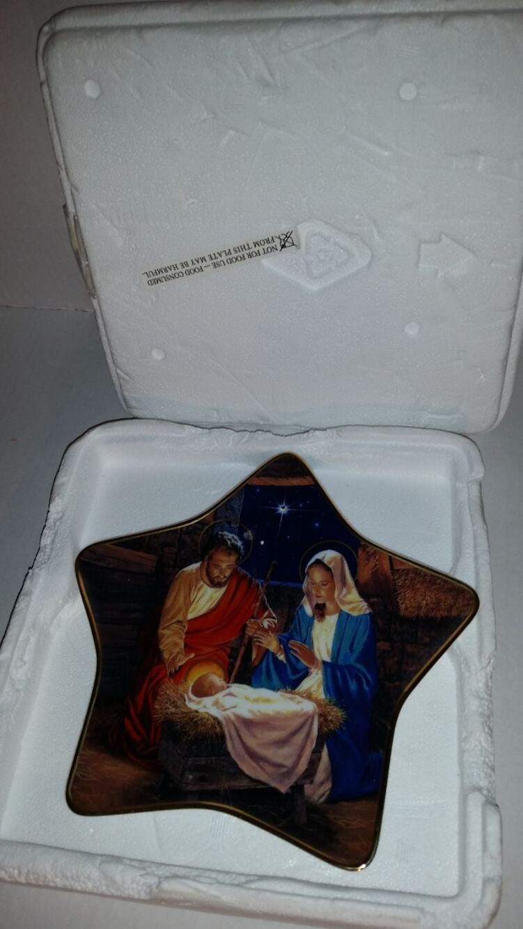 Vtg Franklin Mint Star Of Bethlehem Limited Edition Porcelain Collectors Plate